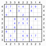 Судоку-небоскребы 9х9 #23 легкий Судоку-небоскребы 9х9 #23 легкий