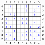 Судоку-небоскребы 9х9 #24 легкий Судоку-небоскребы 9х9 #24 легкий