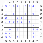 Судоку-небоскребы 9х9 #27 легкий