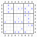 Судоку-небоскребы 9х9 #11 средний Судоку-небоскребы 9х9 #11 средний