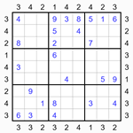 Судоку-небоскребы 9х9 #30 средний