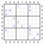 Судоку-небоскребы 9х9 #23 трудный Судоку-небоскребы 9х9 #23 трудный