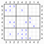 Судоку-небоскребы 9х9 #25 трудный Судоку-небоскребы 9х9 #25 трудный