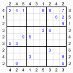 Судоку-небоскребы 9х9 #29 трудный