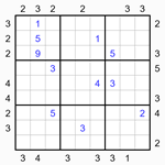 Судоку-небоскребы 9х9 #25 очень трудный Судоку-небоскребы 9х9 #25 очень трудный