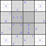 Судоку-бабочка #31 очень трудный