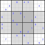 Судоку-бабочка #33 очень трудный