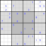 Судоку-бабочка #35 очень трудный