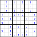 Судоку 9х9 #3304 легкий