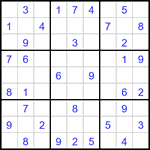 Судоку 9х9 #3325 легкий