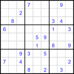 Судоку 9х9 #3275 трудный