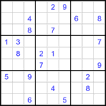 Судоку 9х9 #3276 трудный