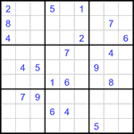 Судоку 9х9 #3278 трудный