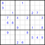 Судоку 9х9 #3280 трудный