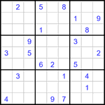 Судоку 9х9 #3284 трудный