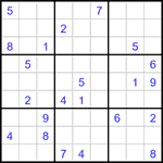 Судоку 9х9 #3285 трудный