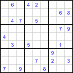 Судоку 9х9 #3287 трудный