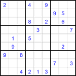 Судоку 9х9 #3288 трудный