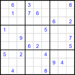 Судоку 9х9 #3290 трудный