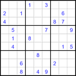 Судоку 9х9 #3291 трудный