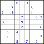 Судоку 9х9 #3294 трудный