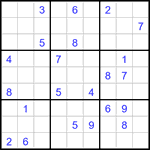 Судоку 9х9 #3295 трудный