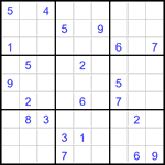 Судоку 9х9 #3296 трудный