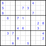 Судоку 9х9 #3297 трудный