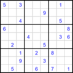 Судоку 9х9 #3300 трудный