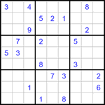 Судоку 9х9 #3303 трудный