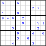Судоку 9х9 #3305 трудный