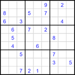Судоку 9х9 #3313 трудный