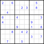 Судоку 9х9 #3316 трудный