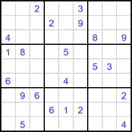 Судоку 9х9 #3319 трудный