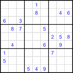 Судоку 9х9 #3320 трудный