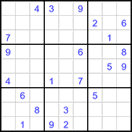 Судоку 9х9 #3274 очень трудный