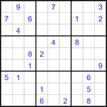 Судоку 9х9 #3278 очень трудный