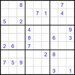 Судоку 9х9 #3284 очень трудный