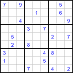 Судоку 9х9 #3302 очень трудный