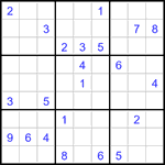 Судоку 9х9 #3304 очень трудный