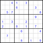 Судоку 9х9 #3306 очень трудный