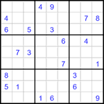 Судоку 9х9 #3309 очень трудный