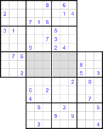 Судоку-сэнсэй #43 трудный