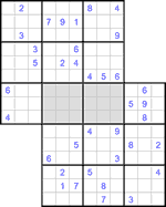 Судоку-сэнсэй #44 трудный