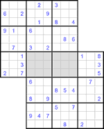 Судоку-сэнсэй #45 трудный