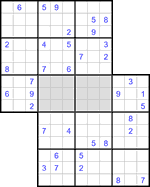 Судоку-сэнсэй #41 очень трудный