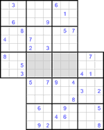 Судоку-сэнсэй #43 очень трудный