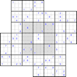 Судоку-мельница #33 трудный