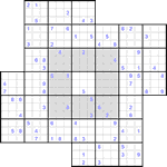 Судоку-мельница #34 трудный