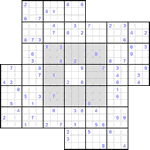 Судоку-мельница #34 очень трудный